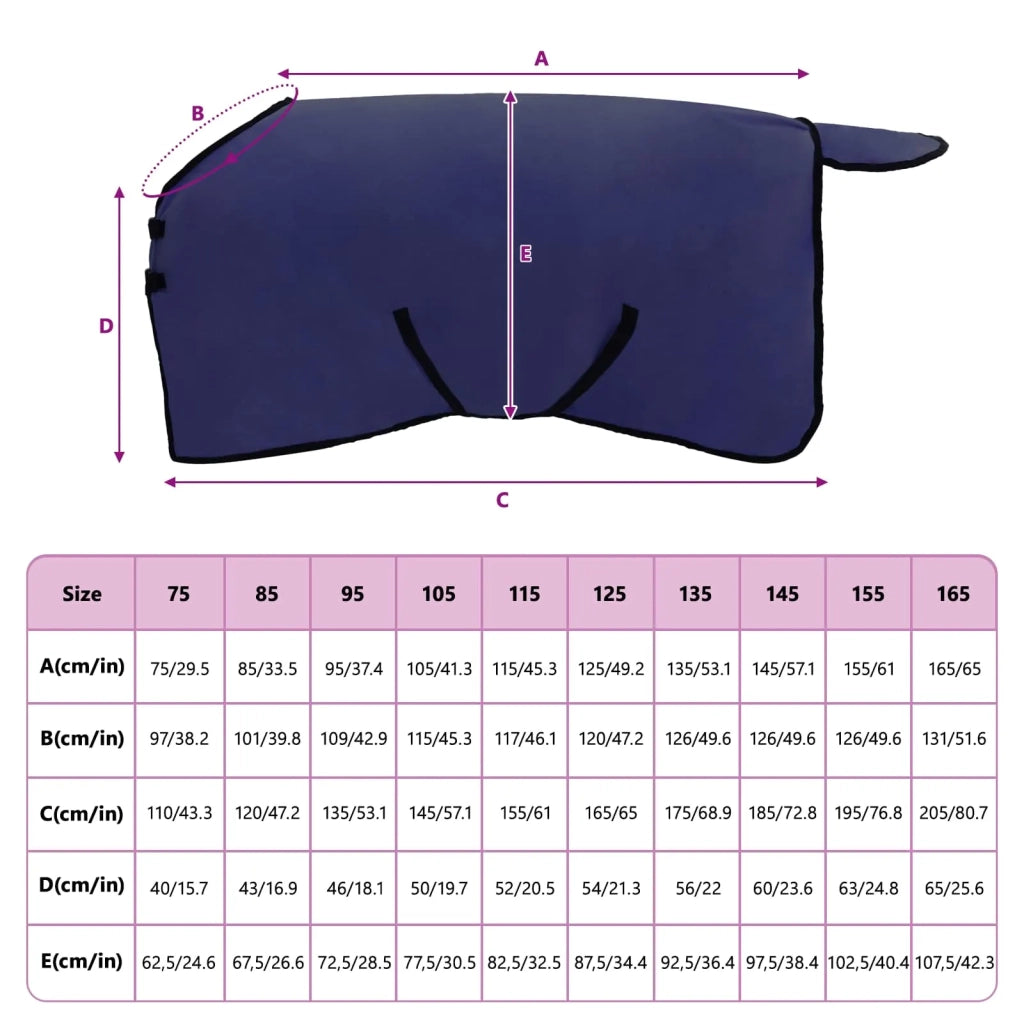 Coperta per Cavalli Blu navy 85 cm Poliestere 42013248