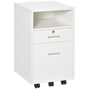 Scrivania con cassettiera e ripiano ¨C Minimal ¨C 39x40x65 cm, bianco
