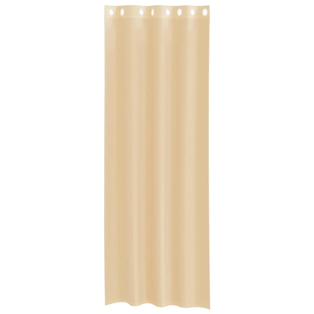 Tende in Voile con Occhielli 2 pz Sabbia 4102123