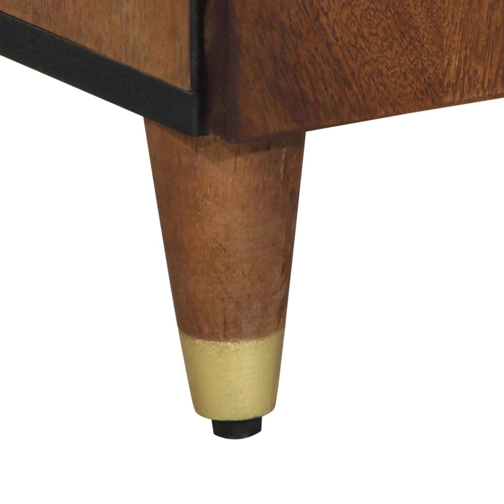 Mobile da Bagno con cassetto marrone ambrato 38 x 33 x 160 cm 4018758