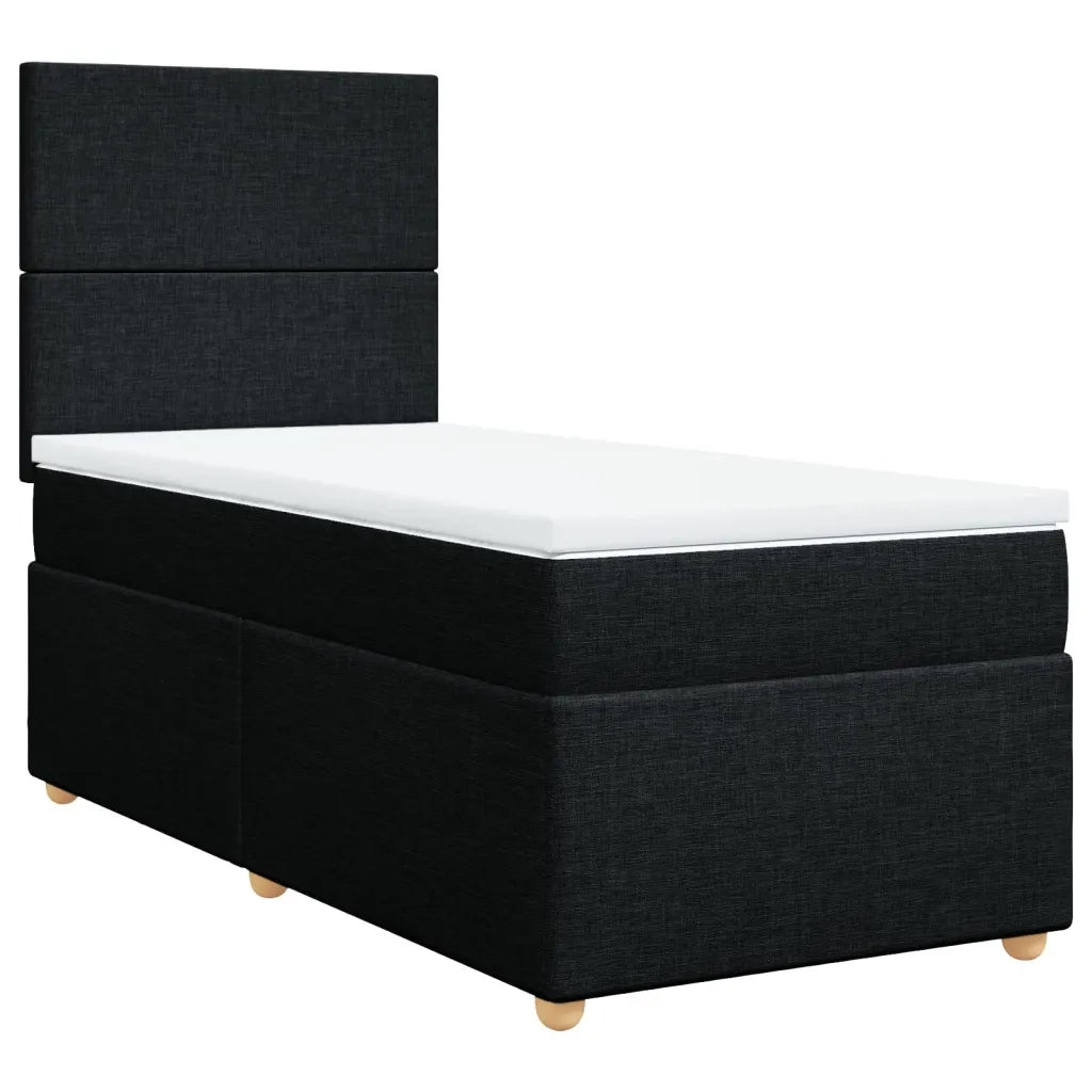 Giroletto a Molle con Materasso Nero 80x200 cm inTessuto 3293402