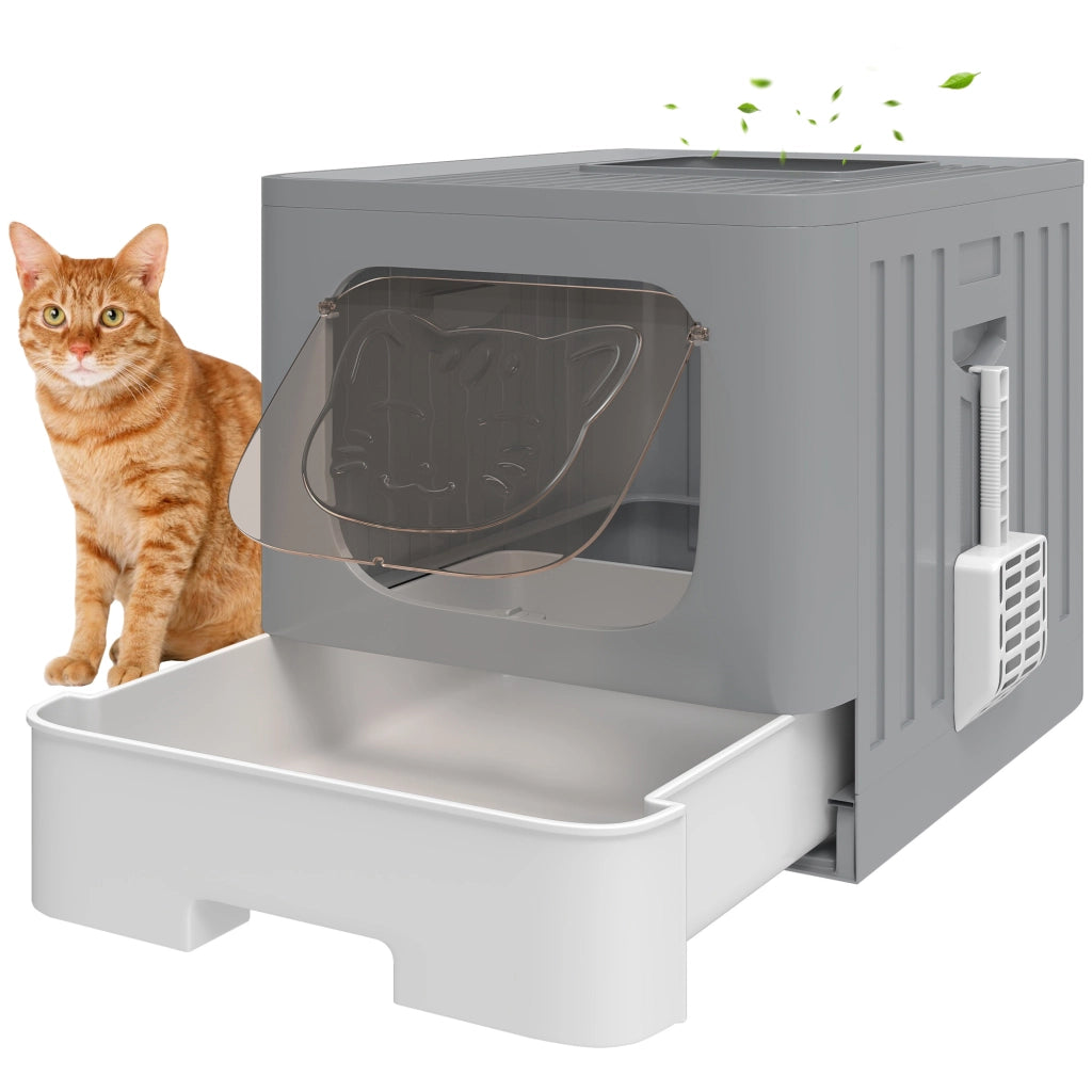 Arenero per Gatti Pieghevole ¨C Minimal ¨C Grigio