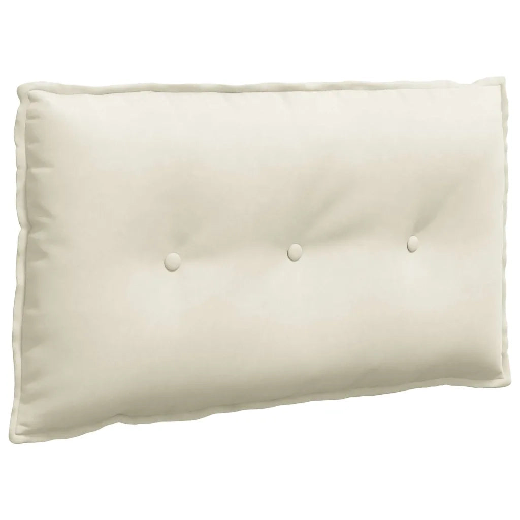 Cuscino per Schiena Crema 80 x 50 cm Tessuto in Cords 42014727