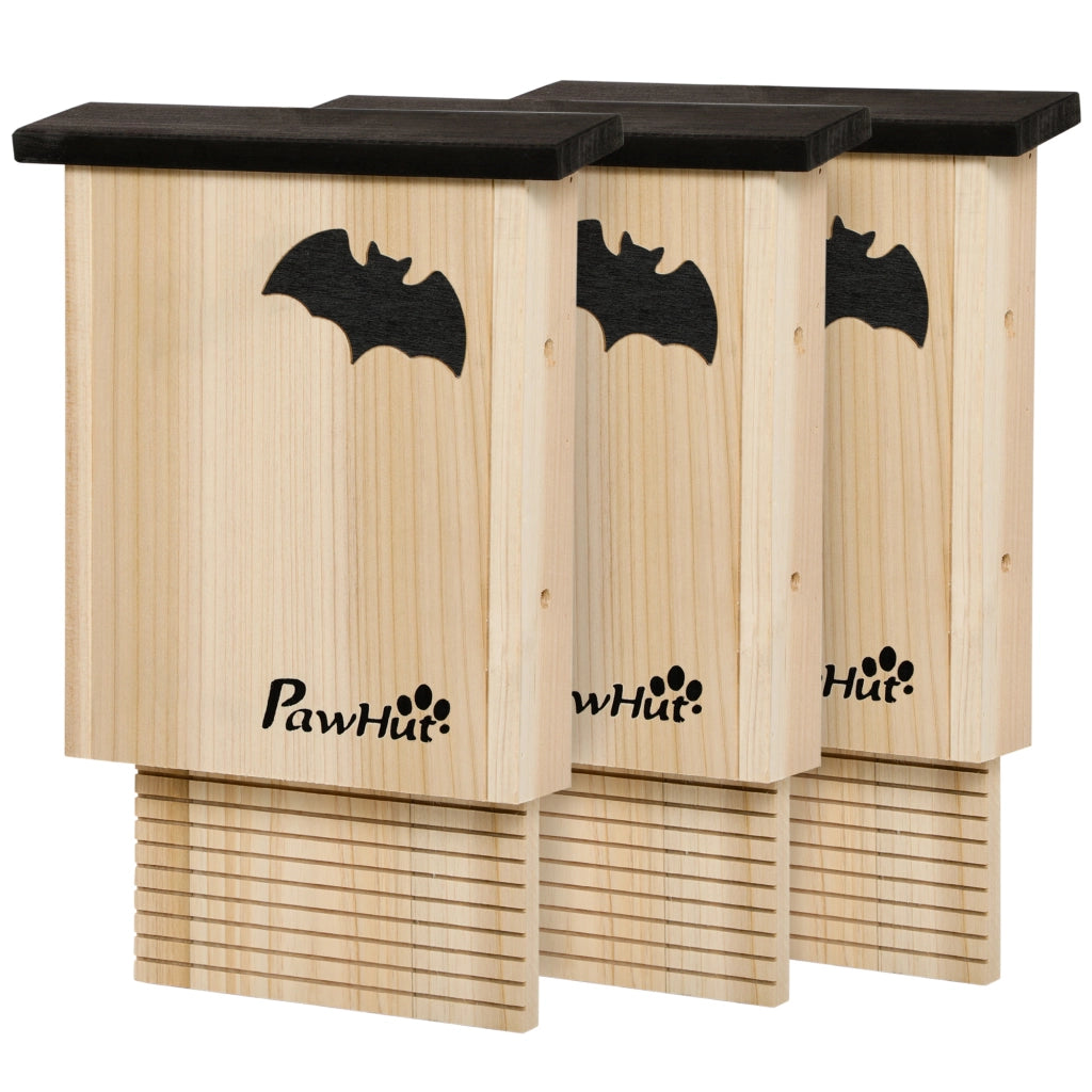 Set Bat Box per Pipistrelli ¨C Minimal ¨C Legno di Abete Naturale e Nero
