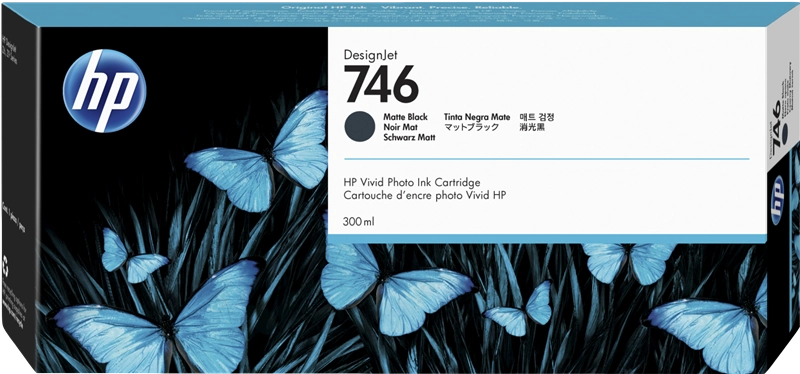 HP Cartuccia di inchiostro nero opaco DesignJet 746 da 300 ml