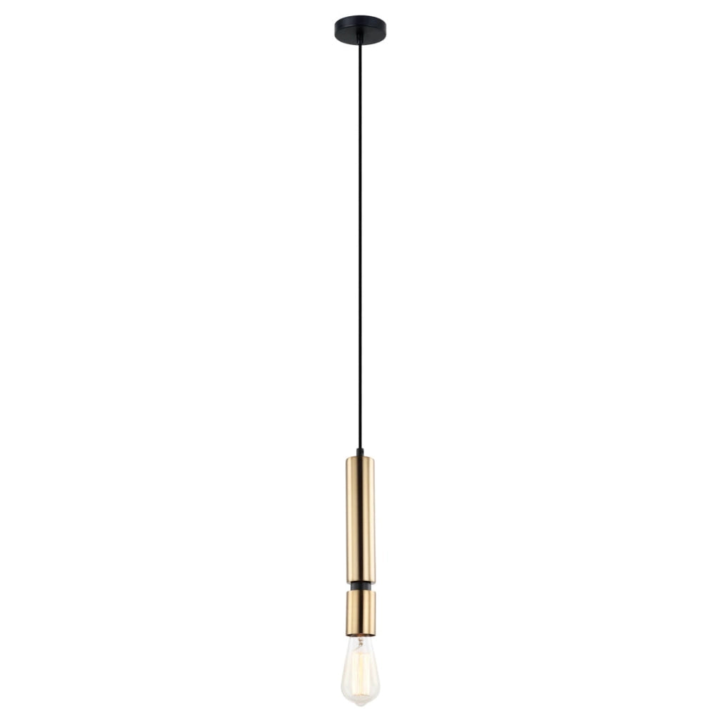 Lampada a sospensione Italux Torla nero/ottone E27