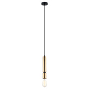 Lampada a sospensione Italux Torla nero/ottone E27