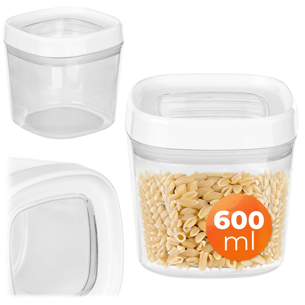 Contenitore per alimenti KADAX per spezie e prodotti sfusi con coperchio, 0,6 l, in plastica.