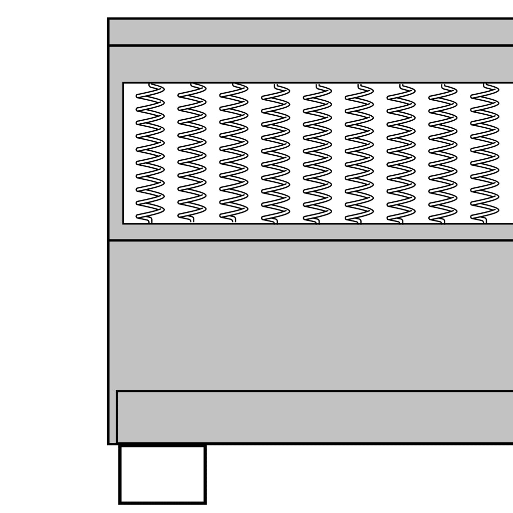 Letto a Molle Grigio Scuro in Tessuto 200x200 cm 3054793