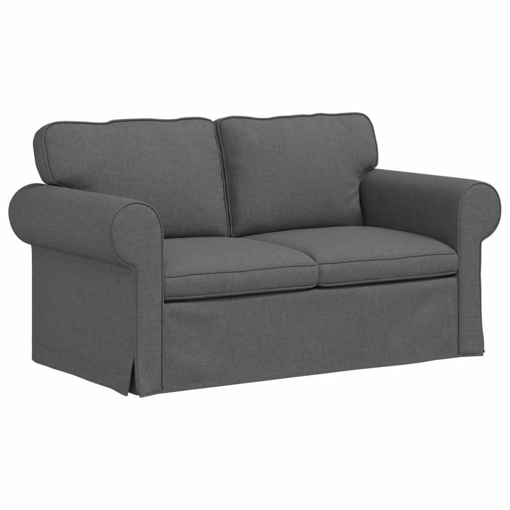 Set di divani 2 pcs Grigio scuro 155 x 82 x 80 cm Tessuto 3407487