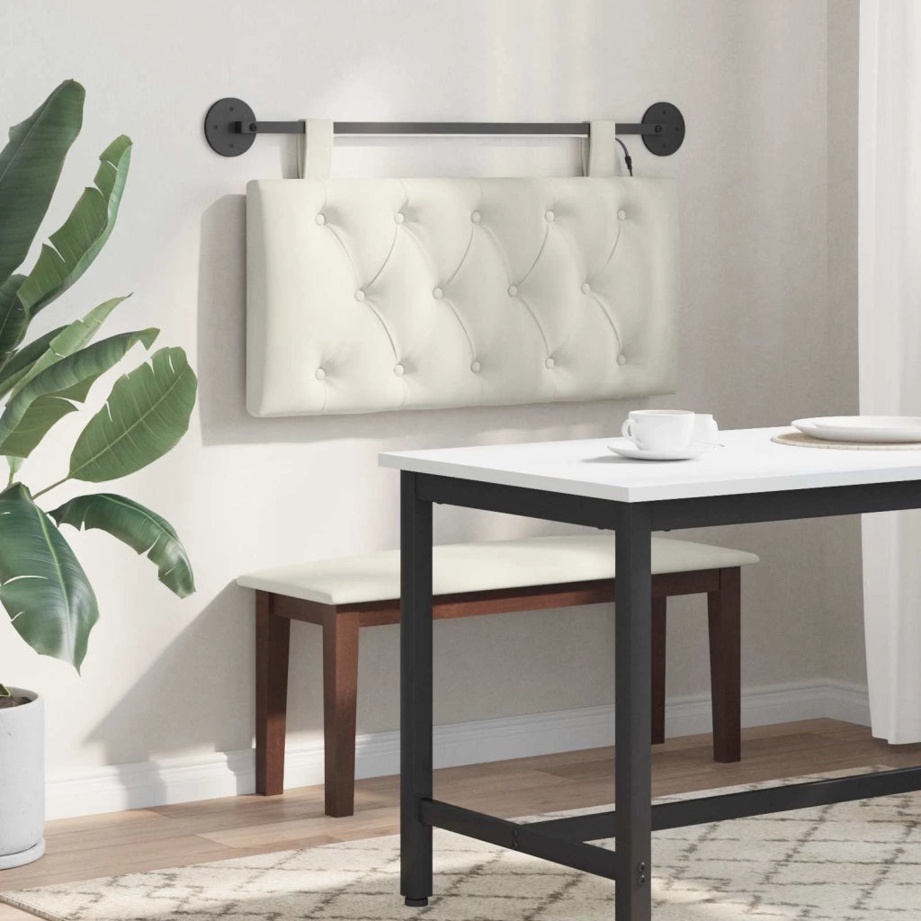 Testiera | Testata sospesa Con luce LED Crema Velluto