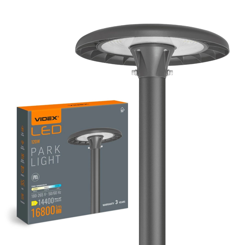 Testa lampione LED alluminio 80/100/120W IP65 Videx