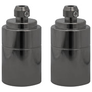 Portalampade 2 pz Nero Lucido E27 CFW4189423