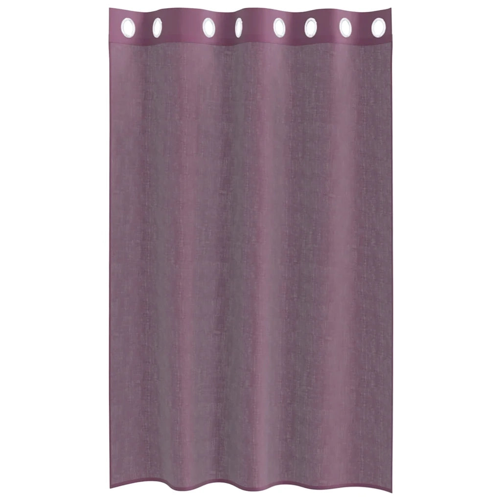 Tende in Voile con Occhielli 2 pz Viola 140x175 cm 4102102