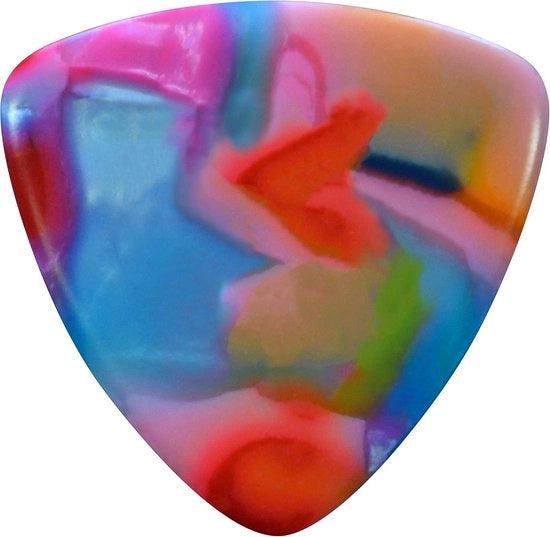 Plettre triangolari per chitarra - 15 mm spessore - colore confetti clown