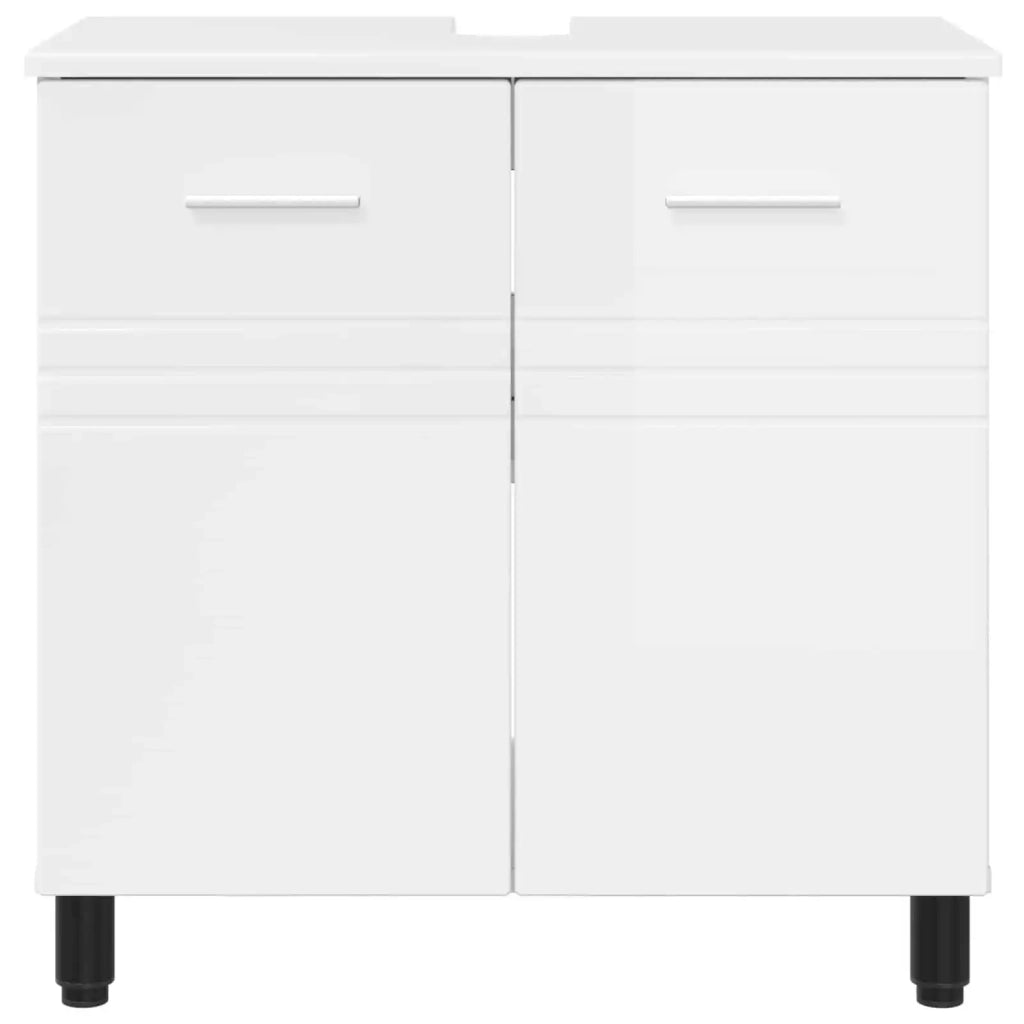 Mobiletto da Bagno | Armadio da bagno Bianco Lucido 60 x 35 x 60 cm