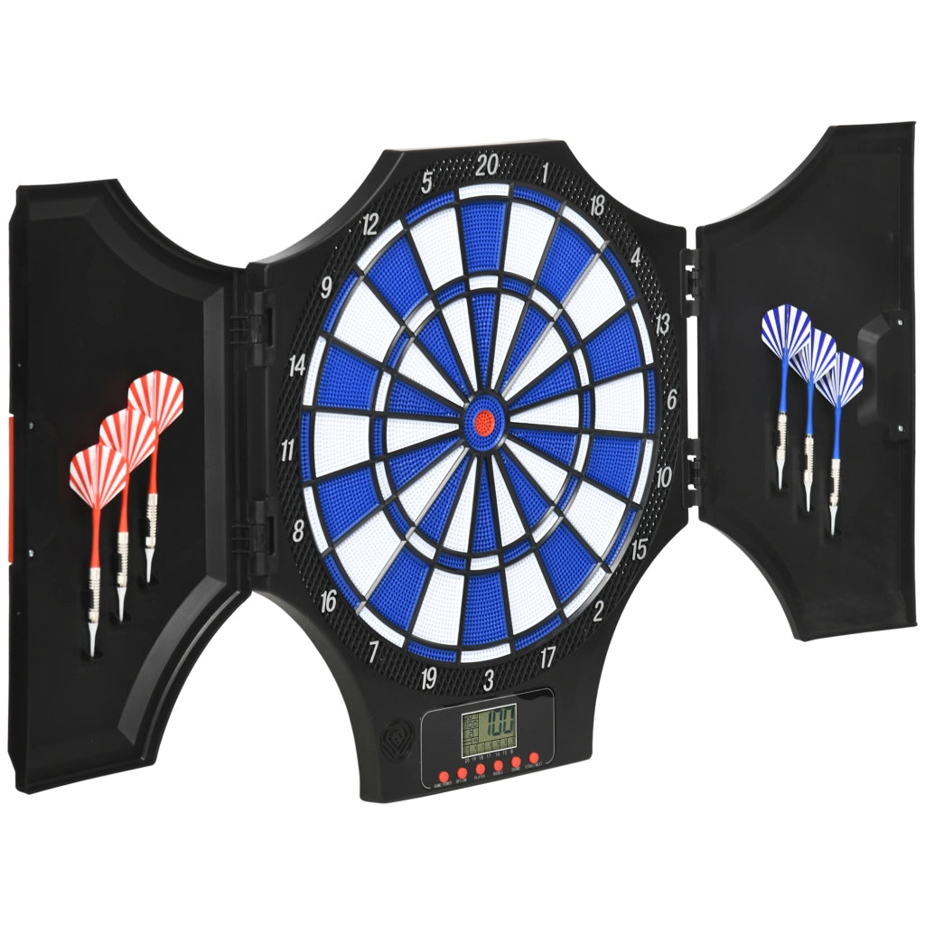 Bersaglio Elettronico per Freccette con 31 Giochi ¨C zephmum ¨C Nero 2 Porte Pieghevole