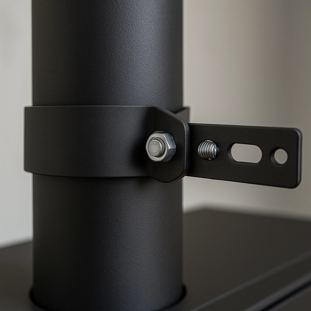 Collare registrabile arredo viteria prolunghe canale fumo muro stufa pellet *** misura Ø 150 mm, confezione 1