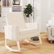Sedia a Dondolo Crema in Tessuto 329424