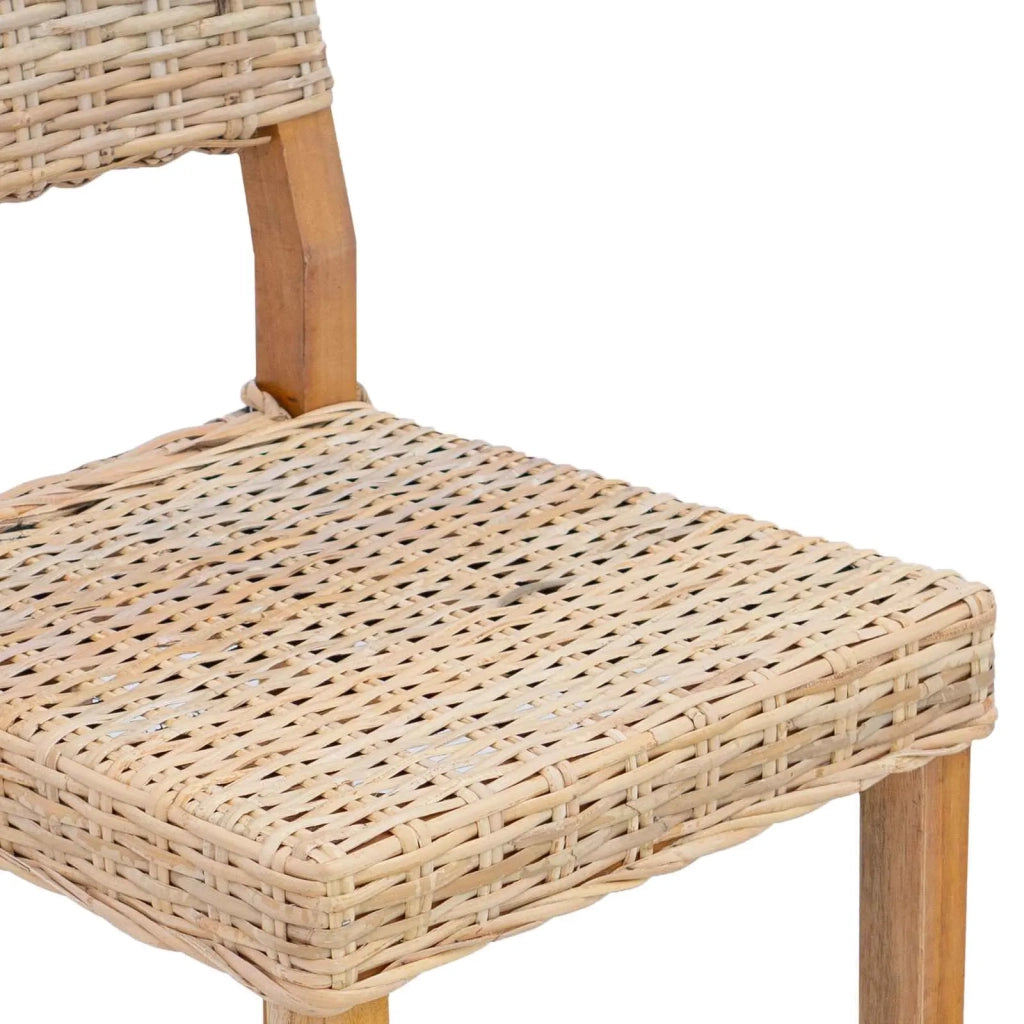 Sedia da pranzo 2 pcs Naturale 46 x 55 x 84 cm Rattan Kubu 42012426