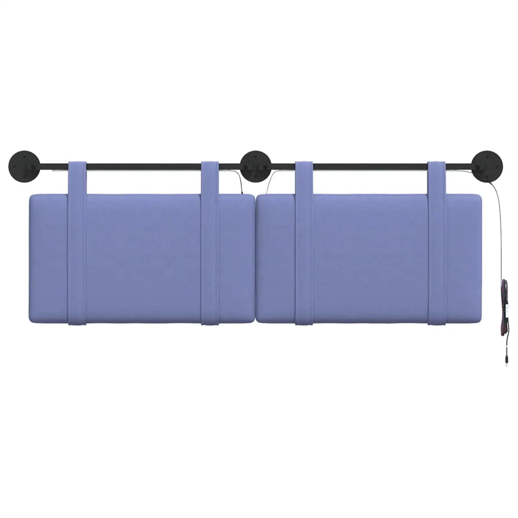 Testiera sospesa Con luce LED Blu jeans Tessuto 3423918