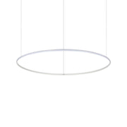 Sospensione Moderna Hulahoop Alluminio-Plastiche Bianco 1 Luce 46W 3000K D100Cm