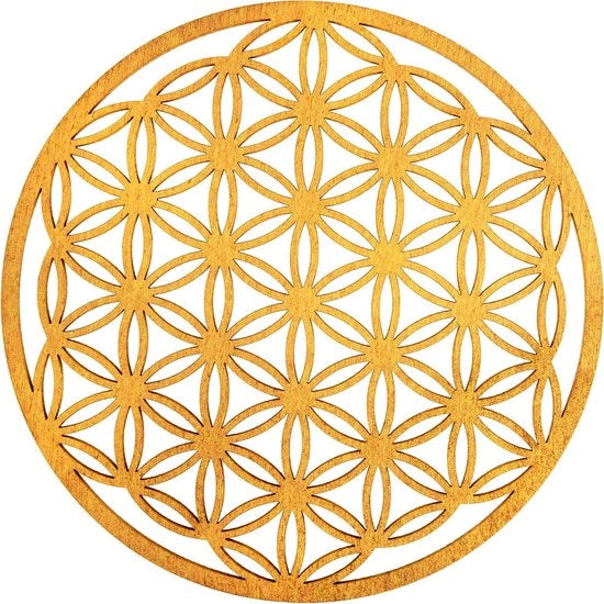 Sostegno di legno di betulla - riciclabile - 1 pezzo - oro - 20x20cm