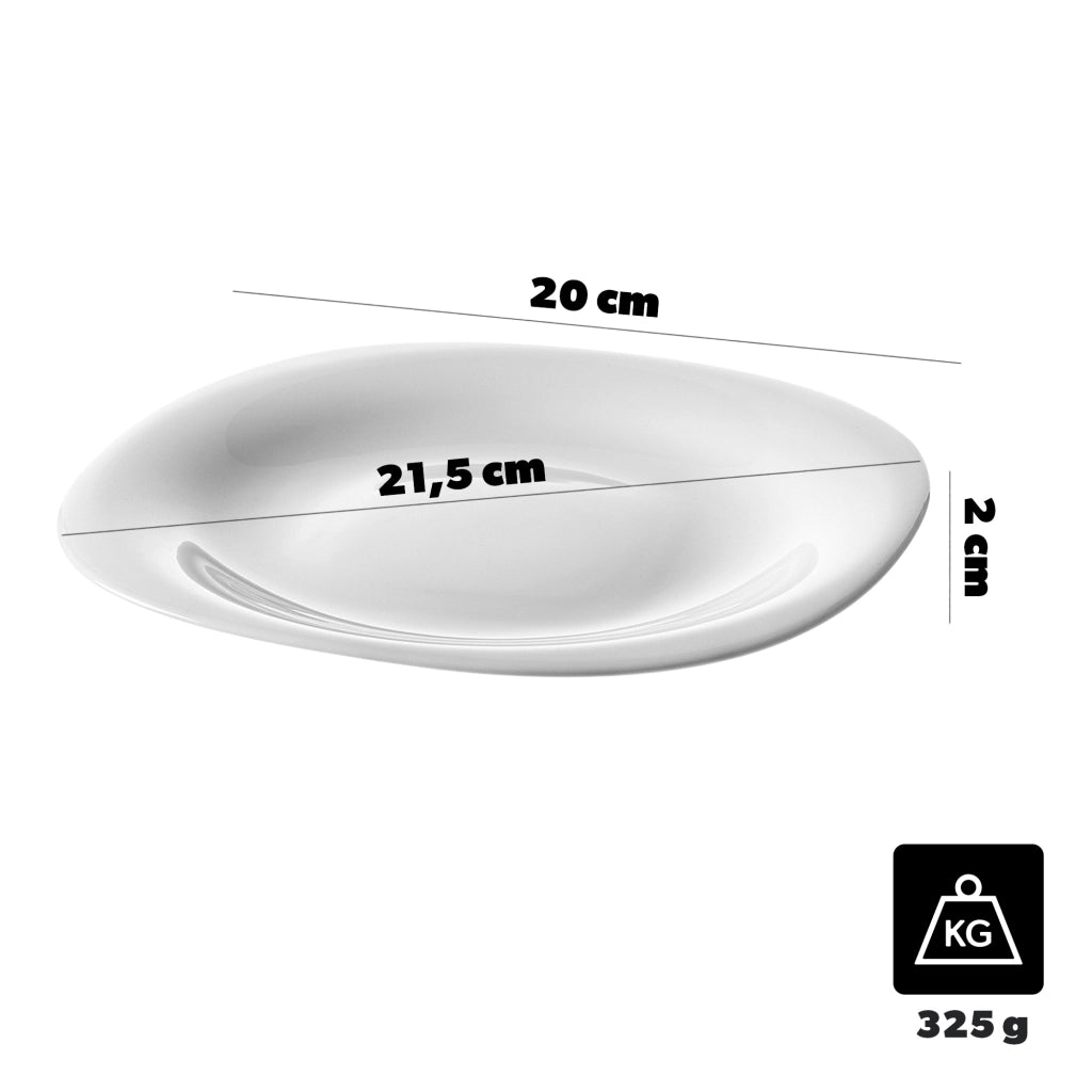 Set di stoviglie KADAX da 12 piatti, colore bianco