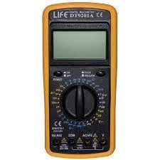 MULTIMETRO TESTER DIGITALE 10A CON BUZZER, DISPLAY LCD H.31mm, CIFRE 3 e 1/2, BLISTER