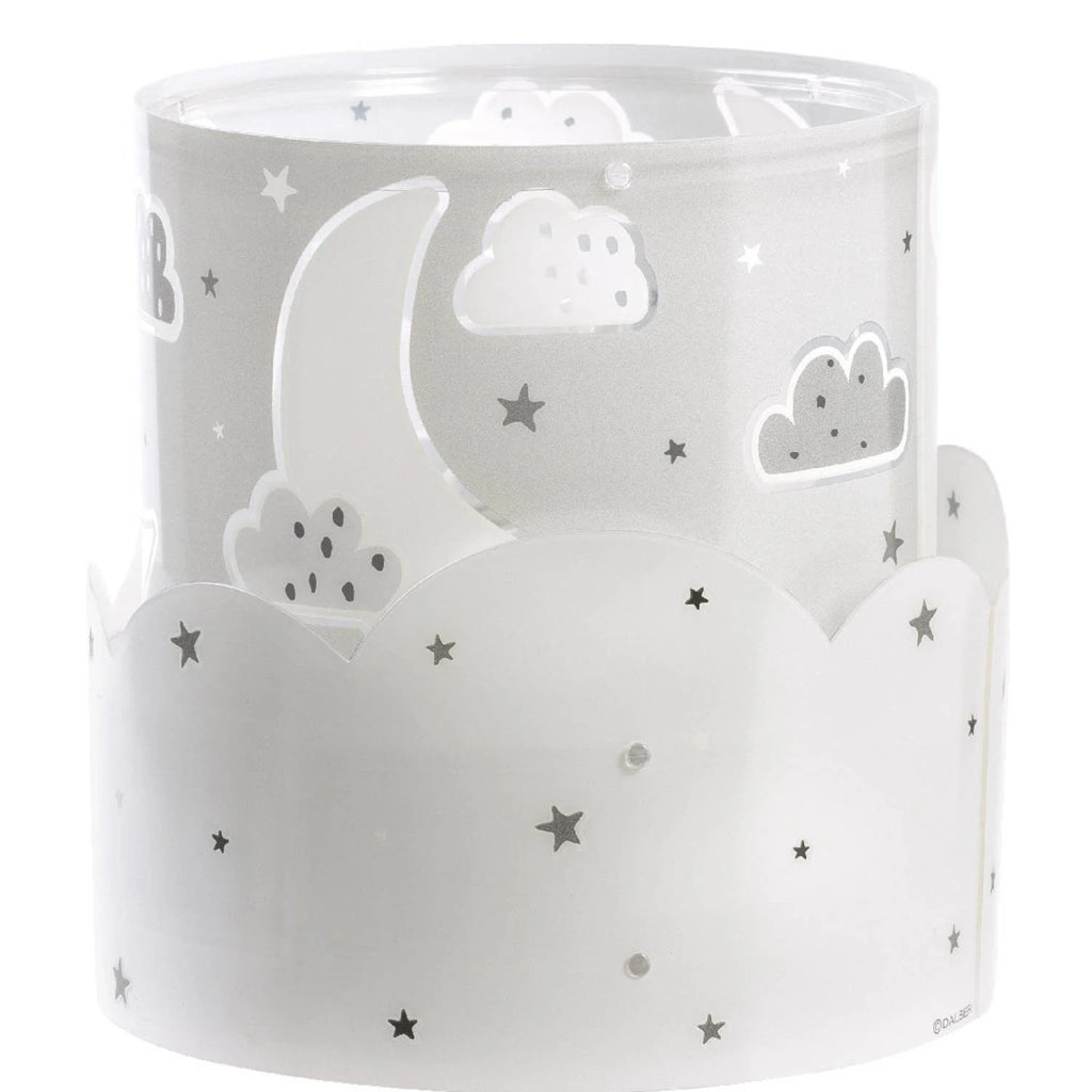 LÚZETE - LÁMPARA DE MESA INFANTIL NEW MOON E14 GRIS