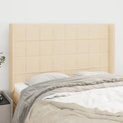 Testiera ad Orecchio-Testata con Orecchie Crema 147x16x118/128 cm in Tessuto 292699