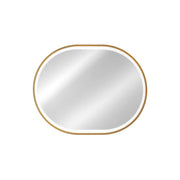 Specchio bagno LED dorato ovale 90x70 cm design