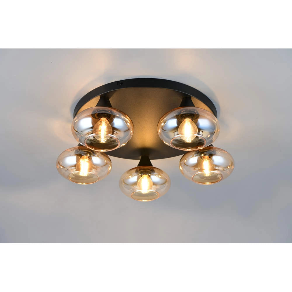 Divina Plafoniera a 5 Diffusori in Vetro GD Trio