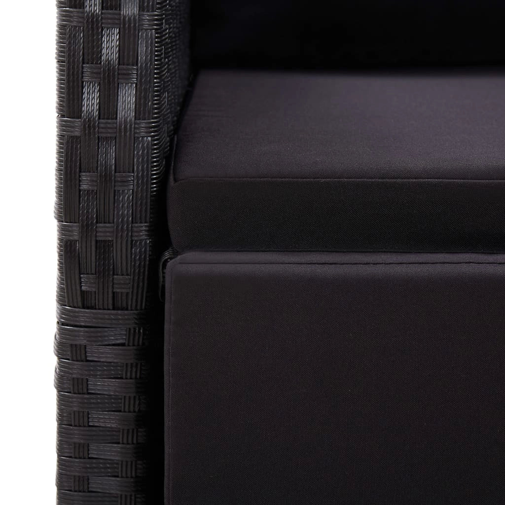 Set da pranzo da giardino mobili da esterno 5 pezzi nero 02_0013836