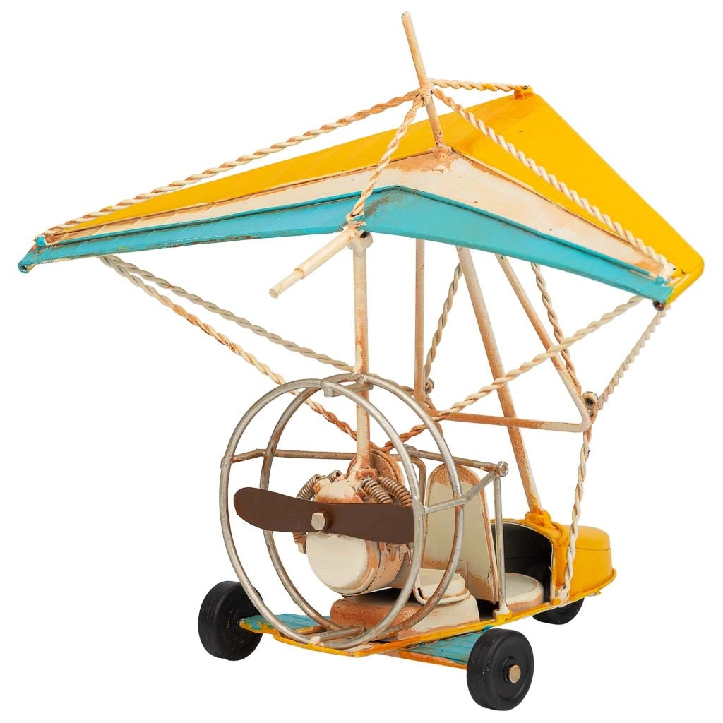 Aliante in metallo giallo 32x21,5x25h
