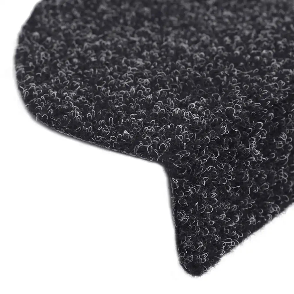 Tappetini per scale autoadesivi 20 pz 65x21x4 cm neri semicircolari grandi 3365645