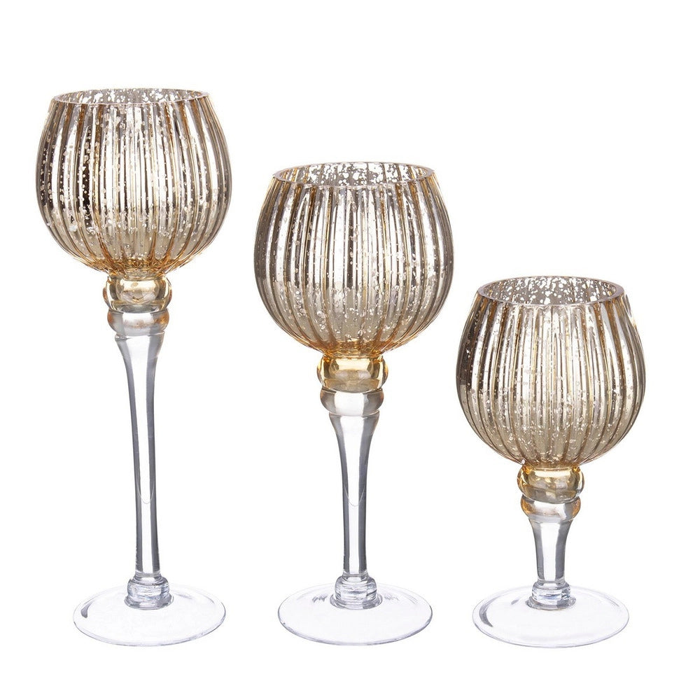 Portacandela di Natale con Calice Oro Sheila Elegante Formato: H 20 cm