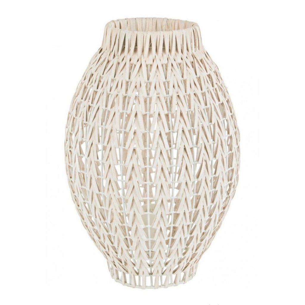 Lampada tav. atlas rattan sbiancato - h51
