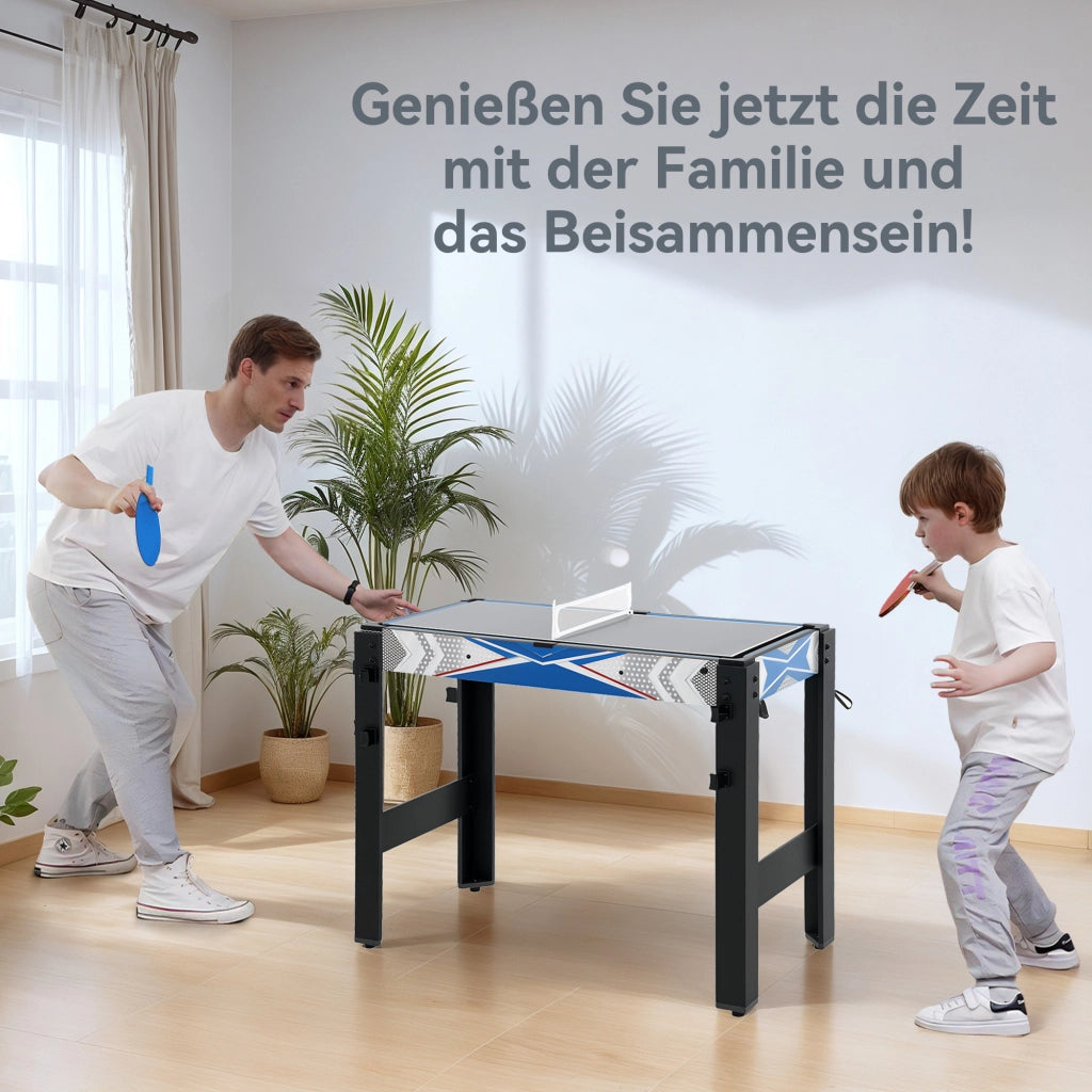 Tavolo da gioco 5 in 1 ¨C zephmum ¨C Blu, MDF, Plastica