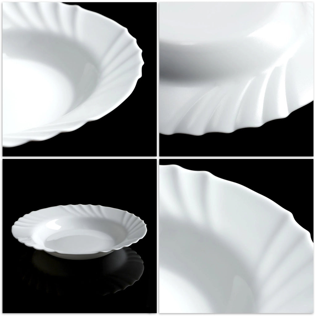 Servizio di stoviglie KADAX da 36 piatti, colore bianco