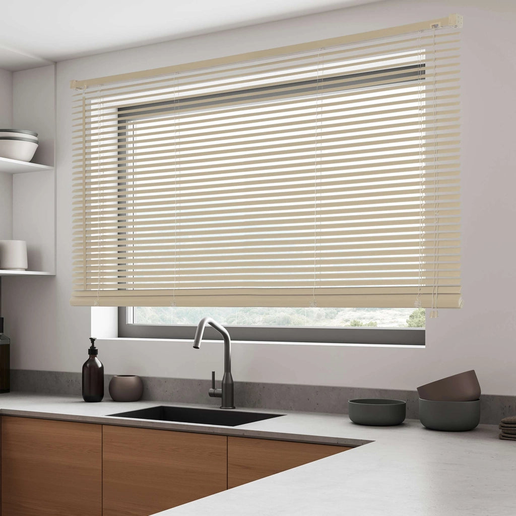 Tende Veneziane in Alluminio con Corda Tortora 120x160