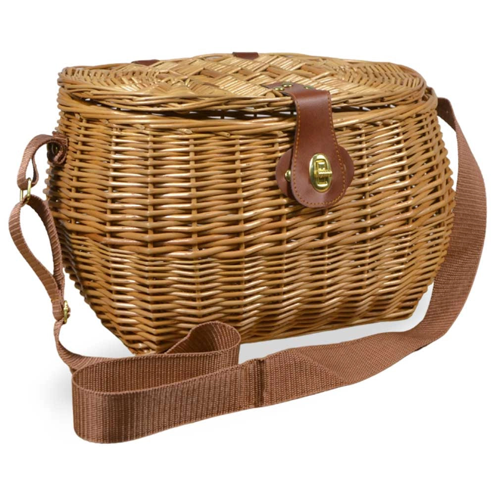 Cesto Funghi in Vimini Bombè con Tracolla 34 x 25 x h 23 cm