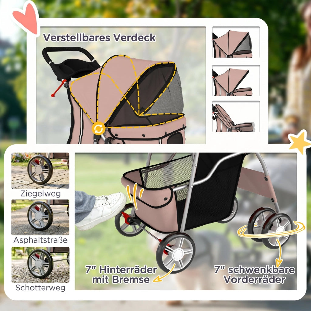 Carrello per Cani Pieghevole ¨C Minimal ¨C 77x44x102cm