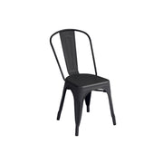 Set Di 4 Sedie Lamiera Impilabile Piombo Moia
