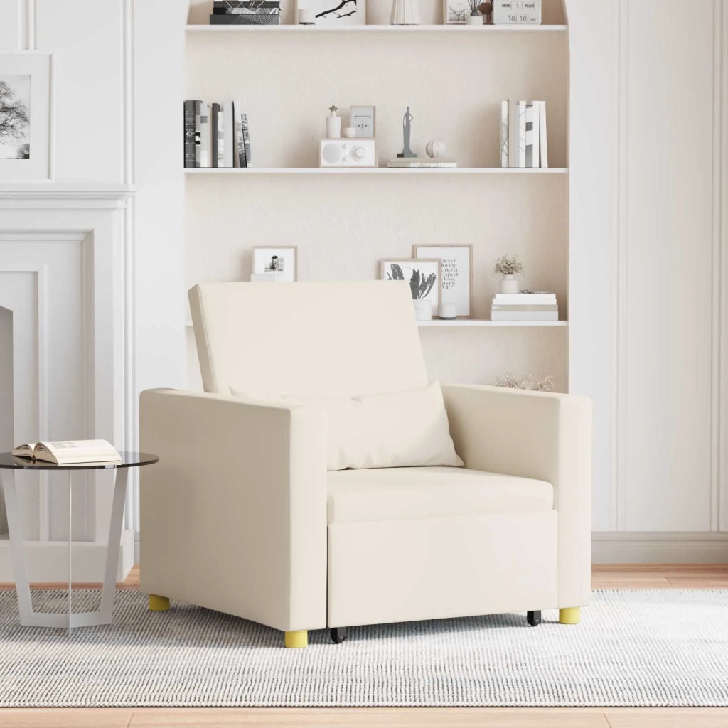 Divano letto estraibile singolo Bianco crema 90 x 165 x 87 cm 42002696