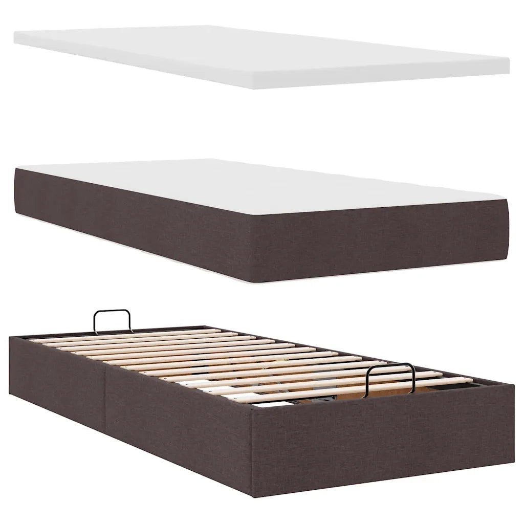 Struttura Letto Pouf con Materassi 180x200 cm in Tessuto 3311997