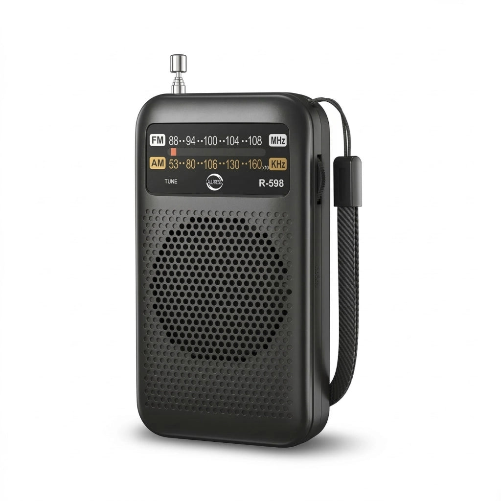 RADIO PORTATILE AM FM COMPATTA CON PRESA AURICOLARI ALTOPARLANTE AS-08120