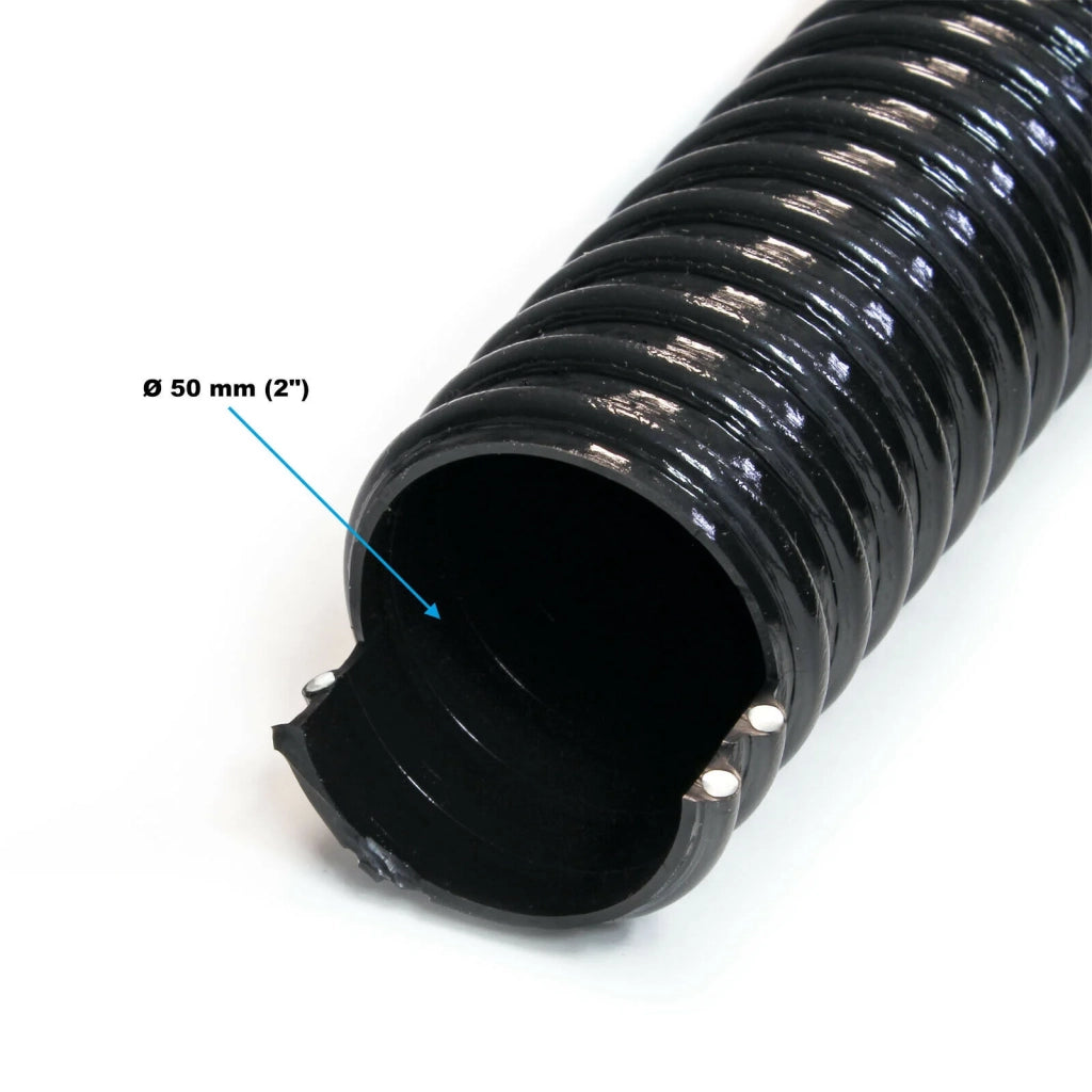 Tubo di aspirazione a spirale da 10 m diametro 50 mm (2") tubo di aspirazione koi nero 16_0001622