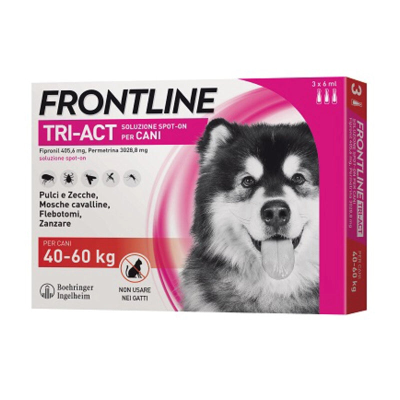 FRONTLINE TRI-ACT 40-60 KG 3 PIPETTE- FRONTLINE- 1,0 pz
