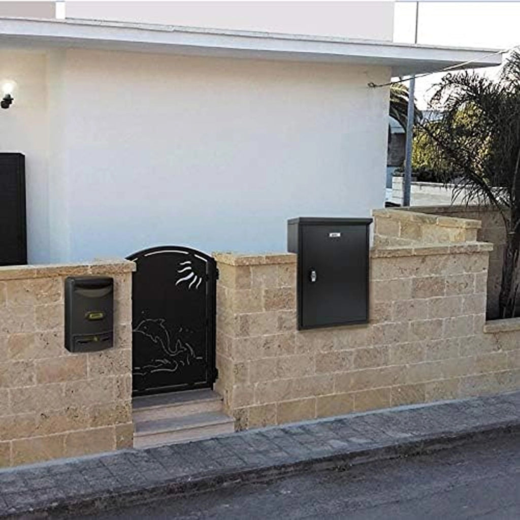 ALUBOX EASYBOX Cassetta Per Pacchi Corriere In Lamiera Zincata 59X43,5X34 Cm Cassetta Postale Pacchi Di Grandi Dimensioni